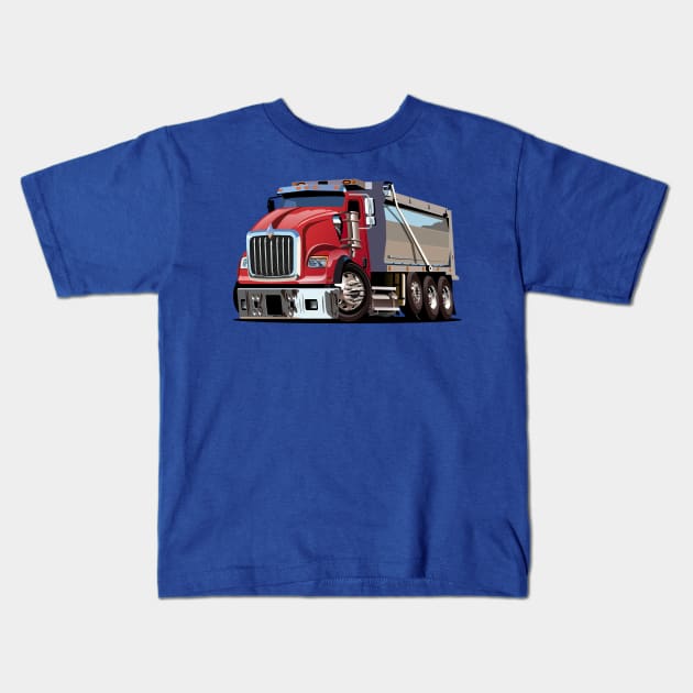 Cartoon truck Kids T-Shirt by Mechanik